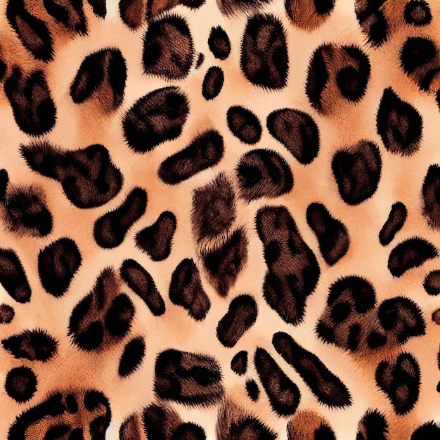 Primer plano de un ai generativo de tela con estampado de leopardo