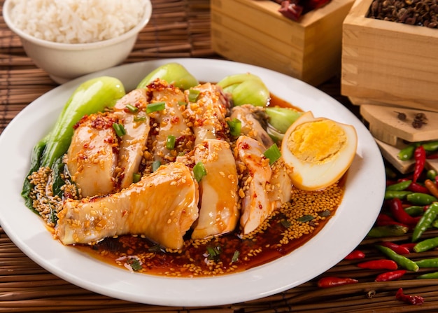 Primer plano de una ala de pollo cocida