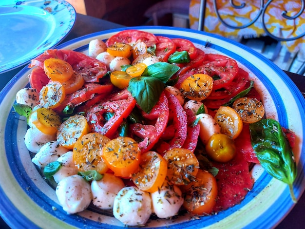 Primer plano de los alimentos en el plato