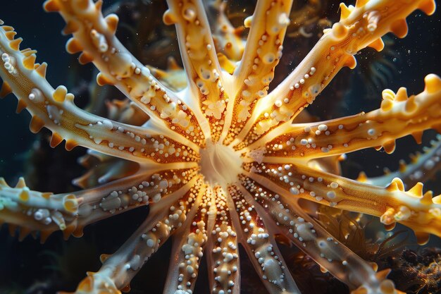 Foto un primer plano de una anémona de mar