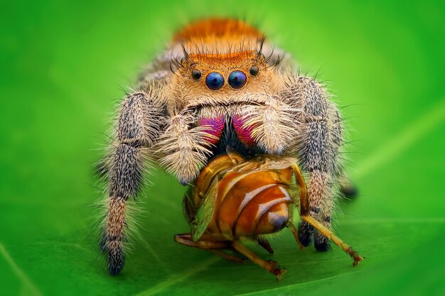 Foto primer plano de una araña