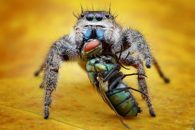 Primer plano de una araña