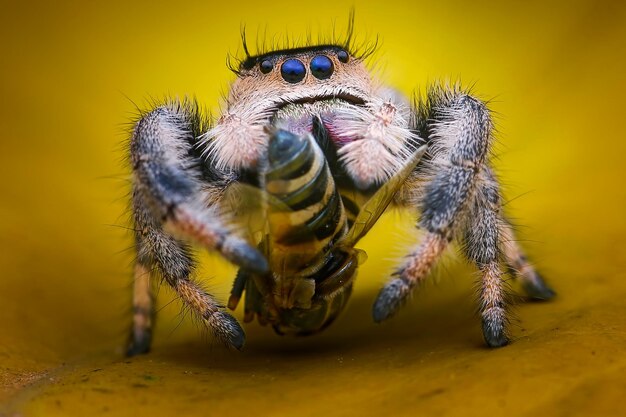 Primer plano de una araña