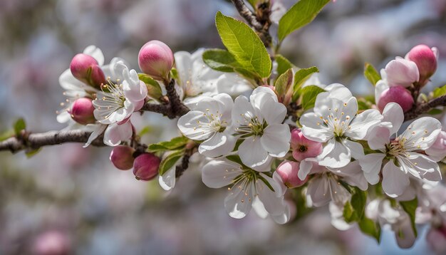 un primer plano de un árbol con una flor rosa