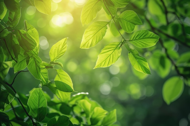 Primer plano de un árbol de hojas verdes vibrantes