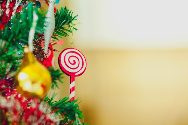 Primer plano del árbol de Navidad