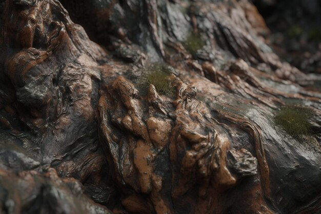 Un primer plano de un árbol con la textura de la corteza.