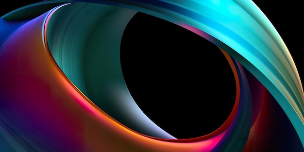 Un primer plano de un arco iris curvo y colorido