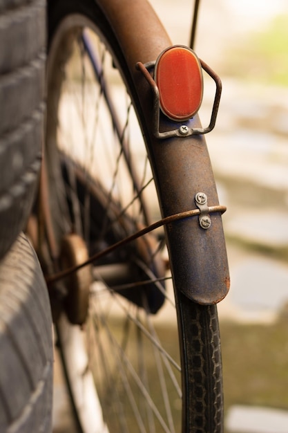 Primer plano de una bicicleta