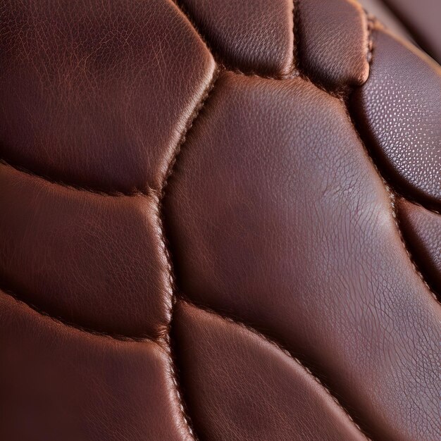 Un primer plano de una billetera de cuero marrón con una textura de billetera de borde cosido