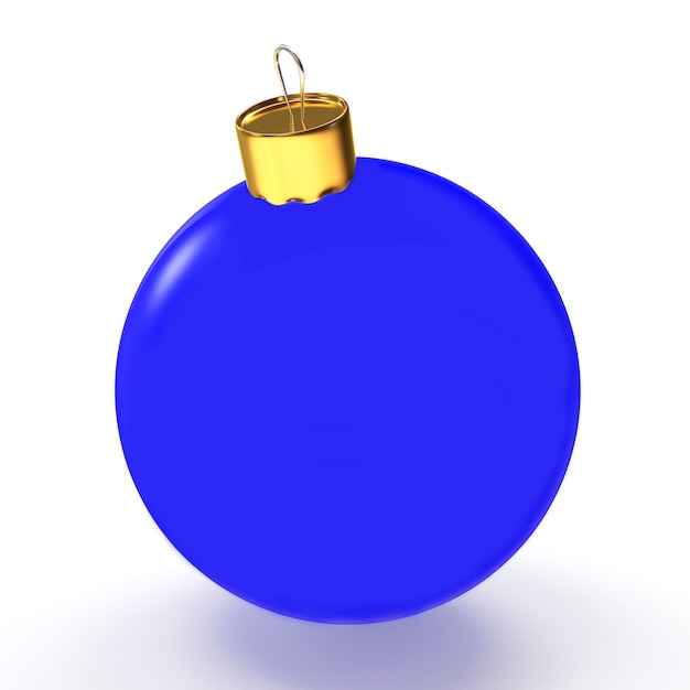 Primer plano de bola de Navidad azul