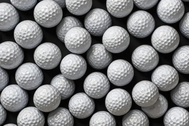 Un primer plano de las bolas de golf