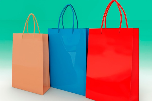 Primer plano de una bolsa de compras contra un fondo blanco.