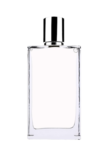 Primer plano de la botella contra un fondo blanco