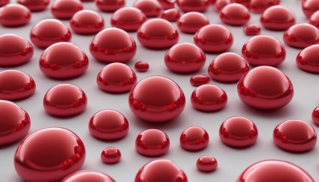 Un primer plano de burbujas rojas en el agua