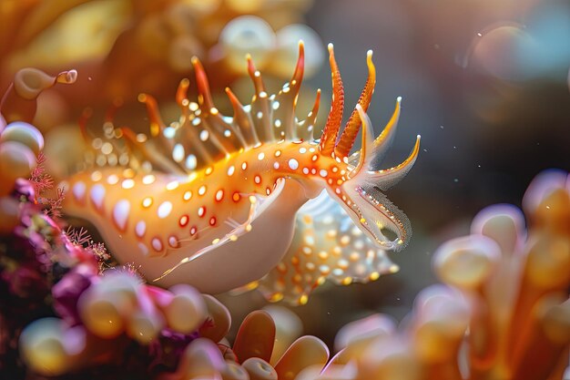 Un primer plano de un caballito de mar en un coral