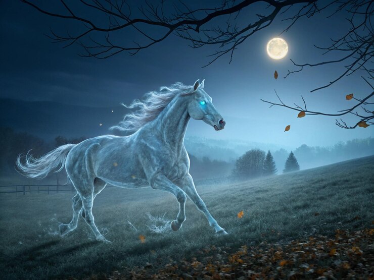 Un primer plano de un caballo adorable con una melena suave y fluida balanceándose suavemente en el viento ojos expresivos una mirada tranquila y amistosa
