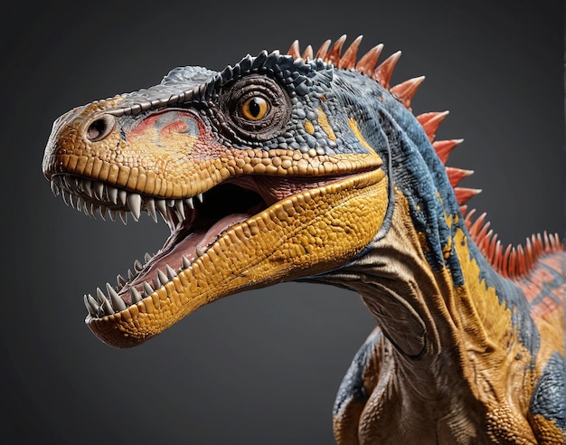 Foto un primer plano de una cabeza de dinosaurio
