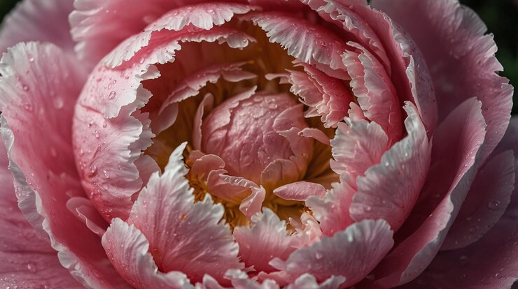 un primer plano de una cabeza de flor con los pétalos de la flor
