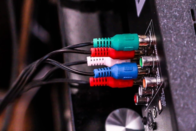 Primer plano de los cables