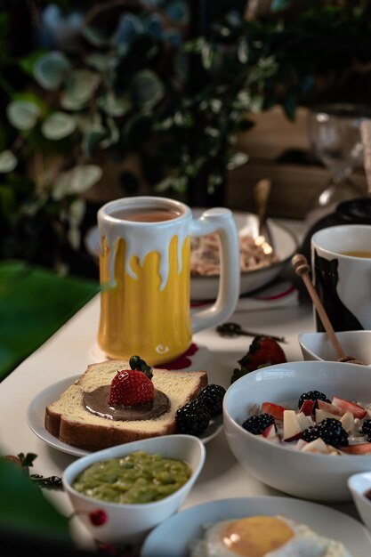 Foto primer plano del café en la mesa