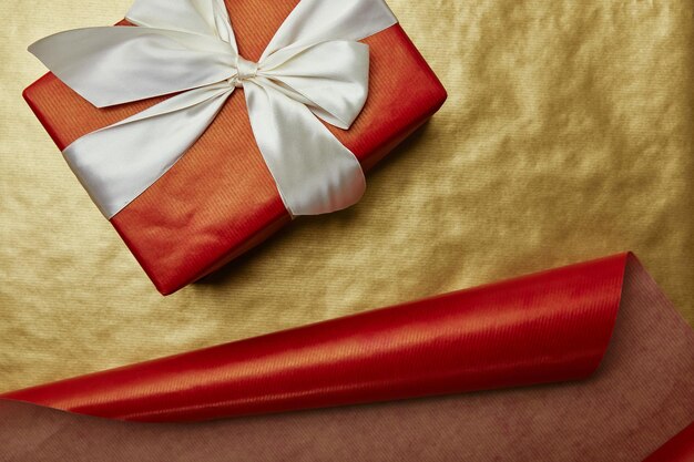 Foto primer plano de la caja de regalos