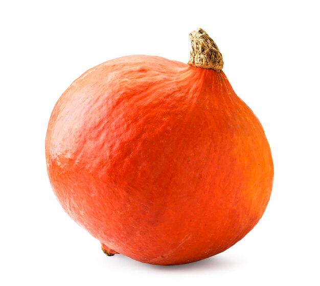 Primer plano de calabaza madura. Aislado.