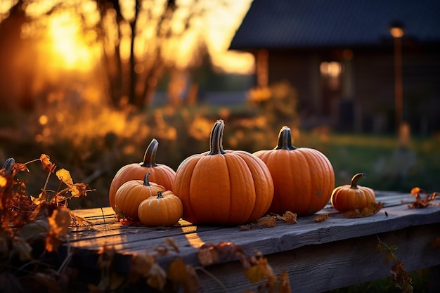 Un primer plano de calabazas multicolores de diferentes tamaños