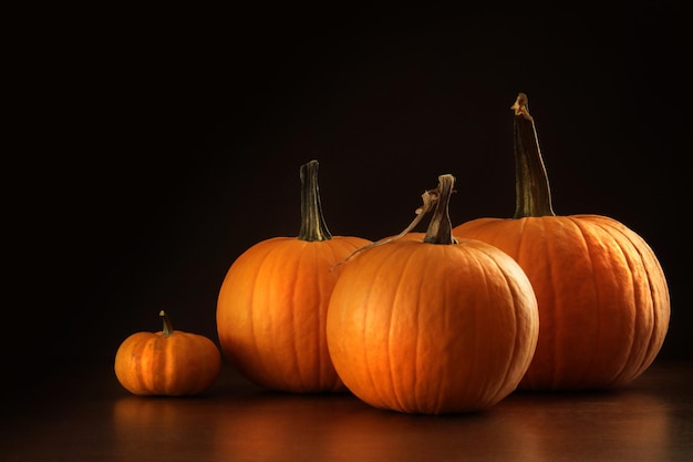 Foto primer plano de las calabazas