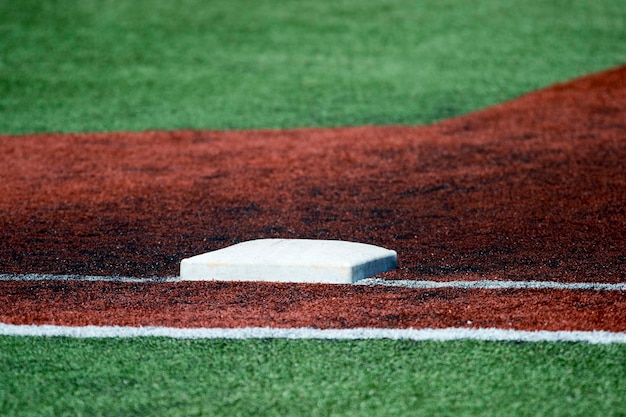 Foto primer plano de un campo de béisbol