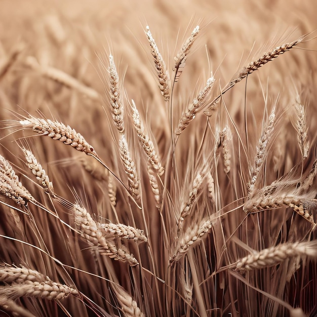 Un primer plano de un campo de trigo con la palabra trigo en él