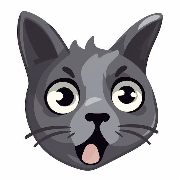 Un primer plano de la cara de un gato con una lengua fuera generativa ai
