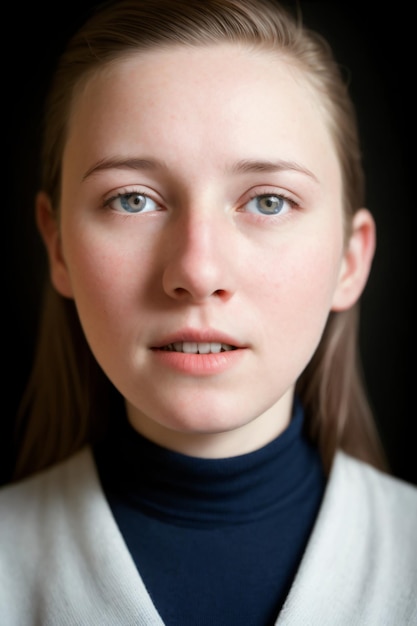 Foto primer plano de la cara de una mujer triste