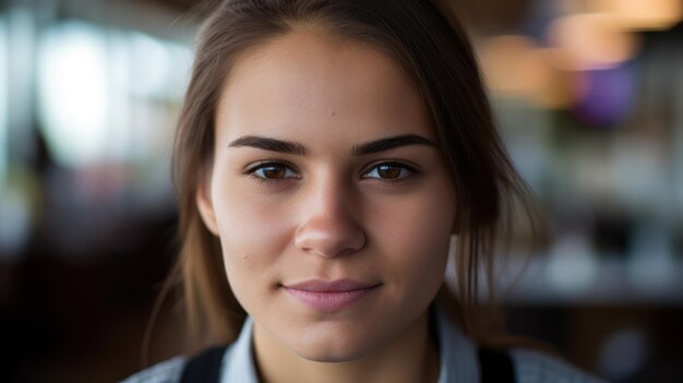 Foto un primer plano de la cara de una mujer