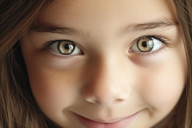 Foto un primer plano de la cara de una niña