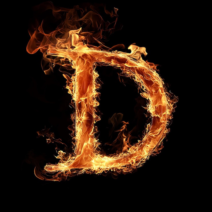Foto un primer plano de una carta de fuego en un fondo negro