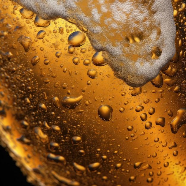 Foto un primer plano de la cerveza en un vaso