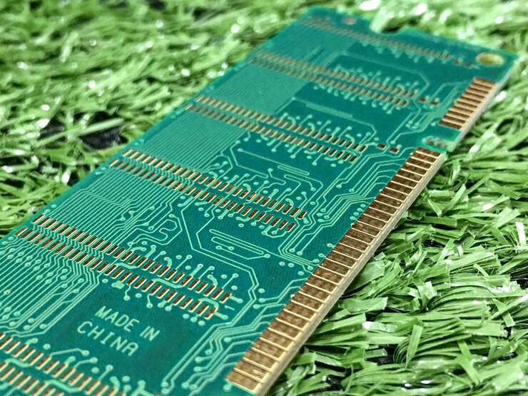 Foto primer plano del chip de la computadora