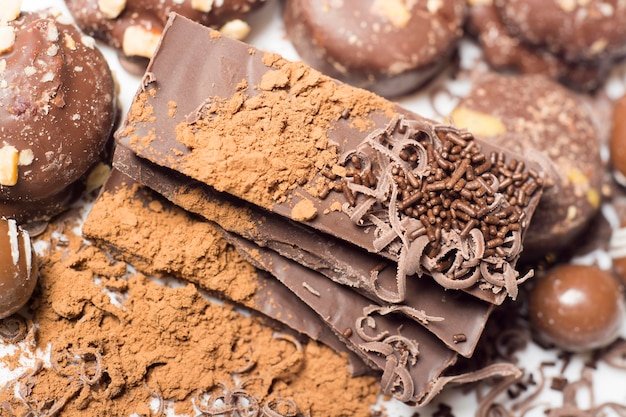 Primer plano del chocolate