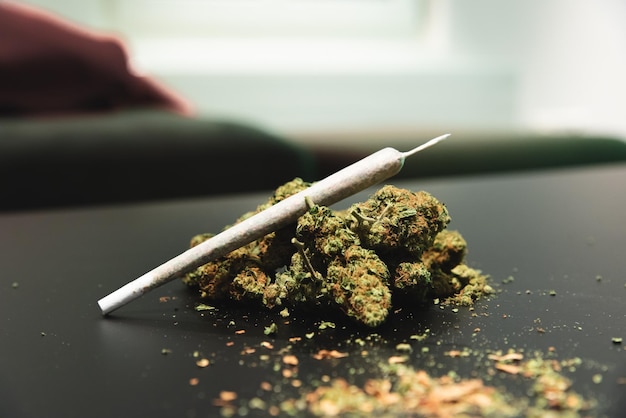 Primer plano de un cigarrillo