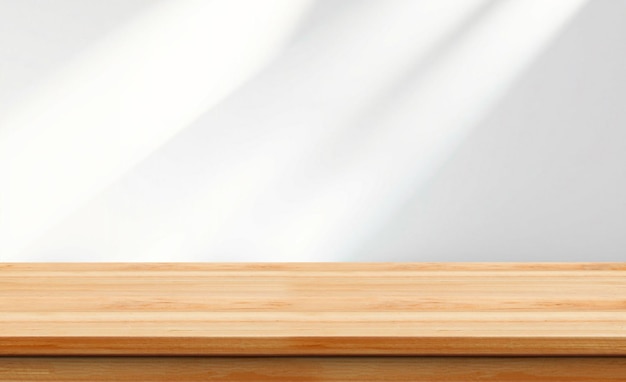 primer plano claro fondo de estudio de madera fondo blanco con sombra de ventana