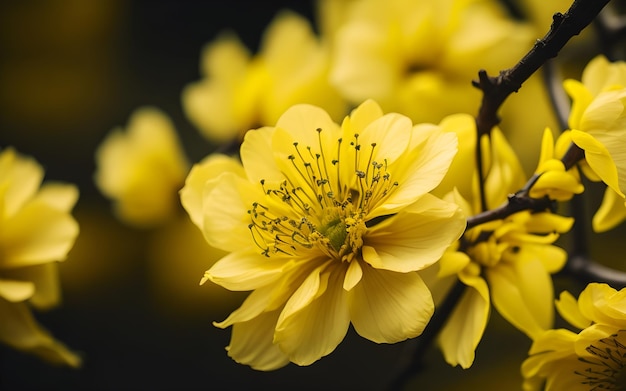 Un primer plano de una colorida flor de sakura