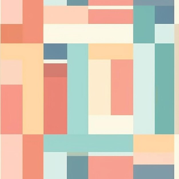 un primer plano de una colorida pintura abstracta de cuadrados ai generativo