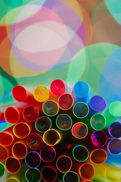 Un primer plano del colorido arco iris