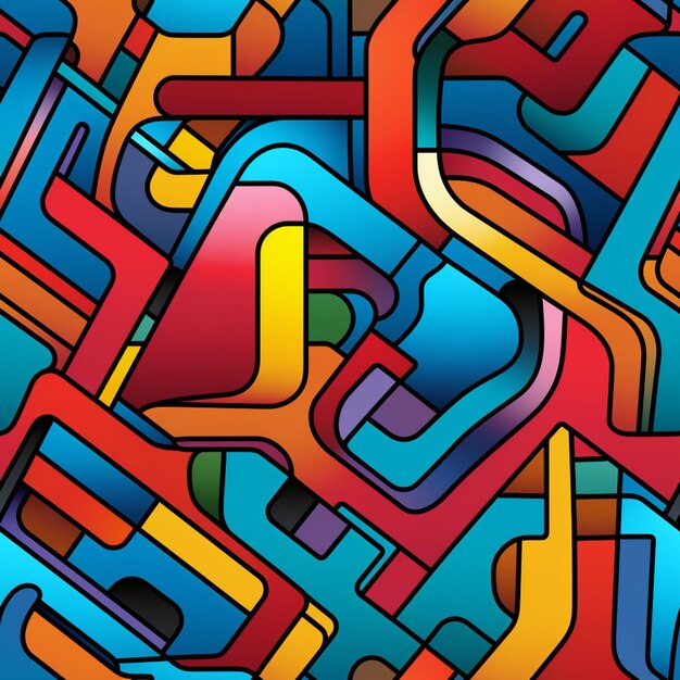 un primer plano de un colorido diseño abstracto con una gran cantidad de colores generativos ai