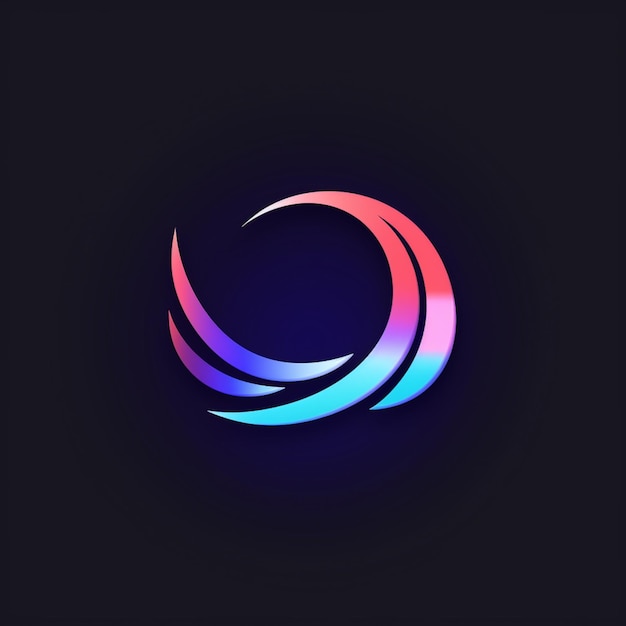 un primer plano de un colorido logotipo circular sobre un fondo negro ai generativo