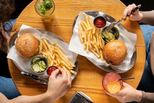 Foto primer plano de comida deliciosa