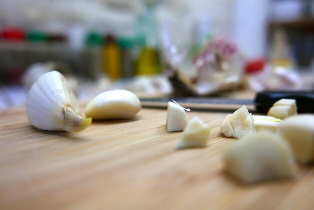 Foto un primer plano de la comida en la mesa