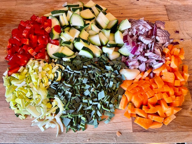 Foto primer plano de la comida en la mesa