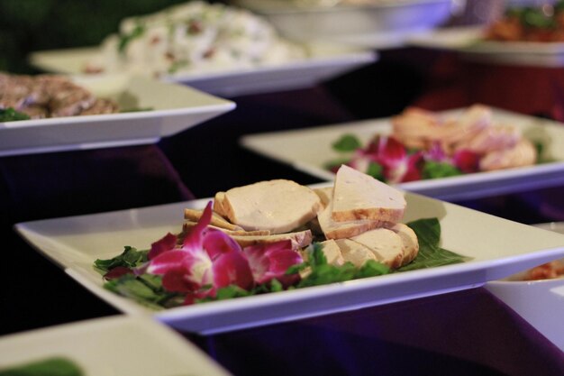 Foto primer plano de la comida en el plato